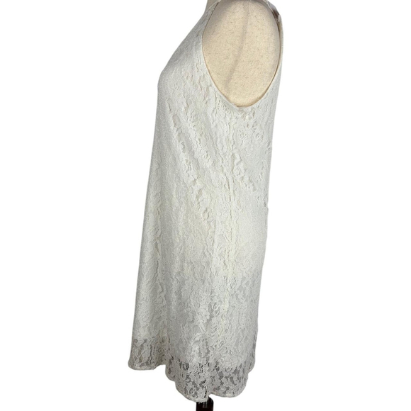 Candies White lace halter neck sleeveless dress size Small #laced #casual #dress - Picture 2 of 5